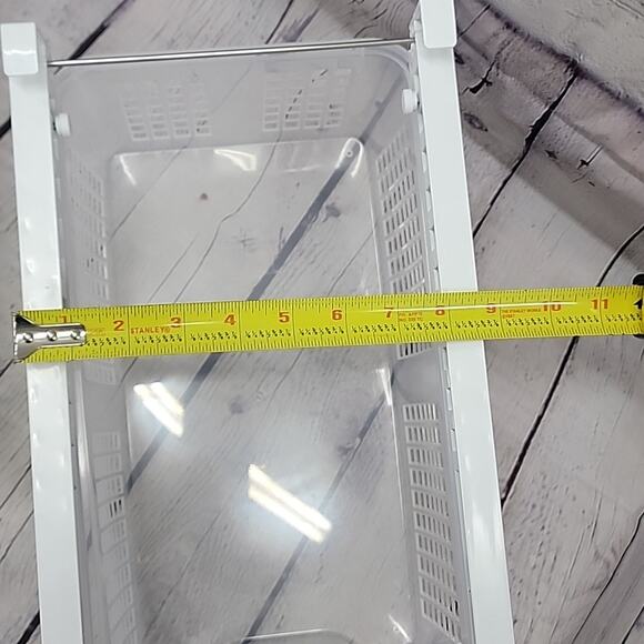 QVC Refrigerator Drawers with Rail, white and clear plastic NIB - Picture 2 of 7